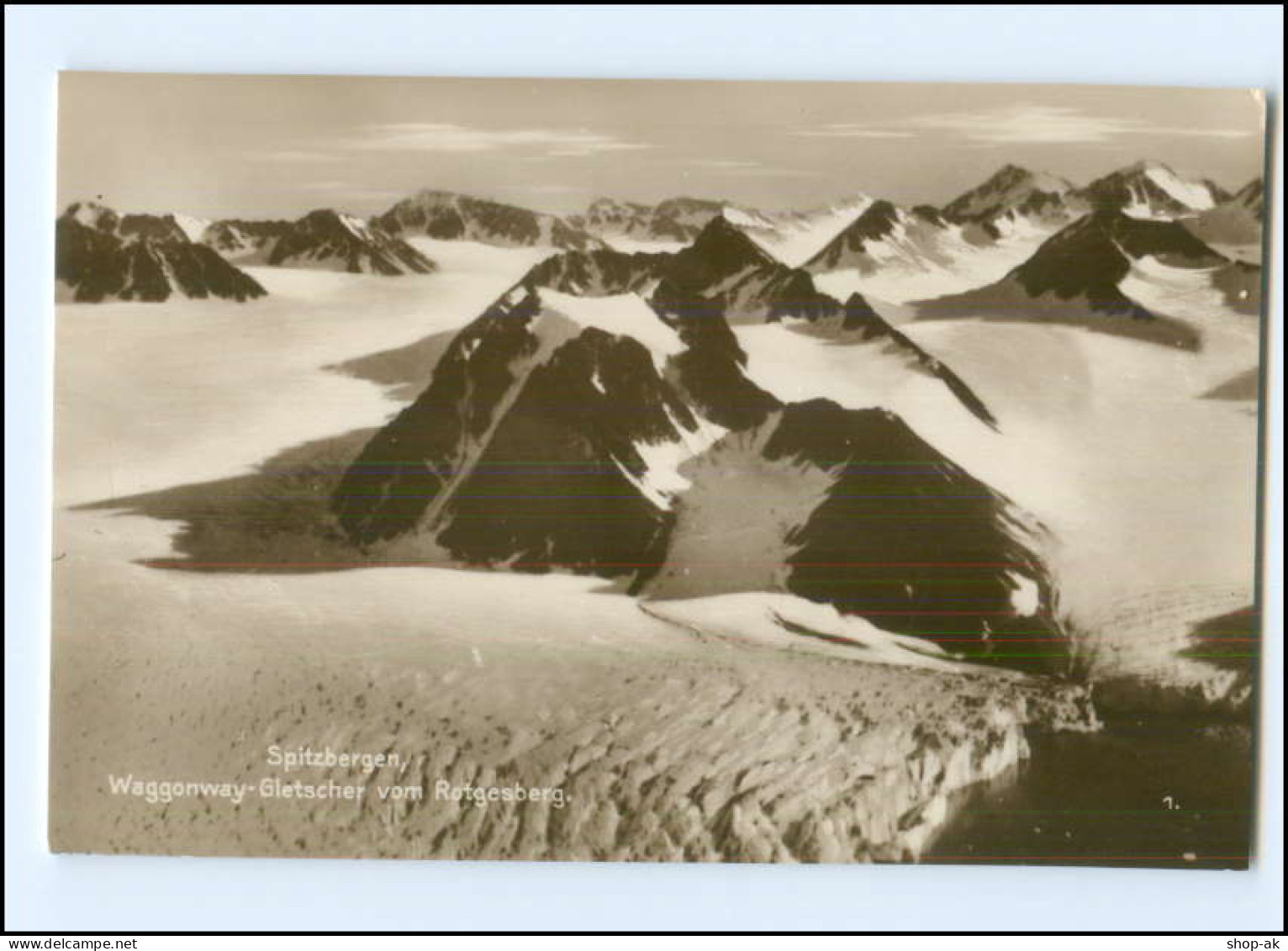 S3413/ Spitzbergen Waggonway-Gletscher Trinks-Bildkarte AK-Format Ca.1925 - Norvège