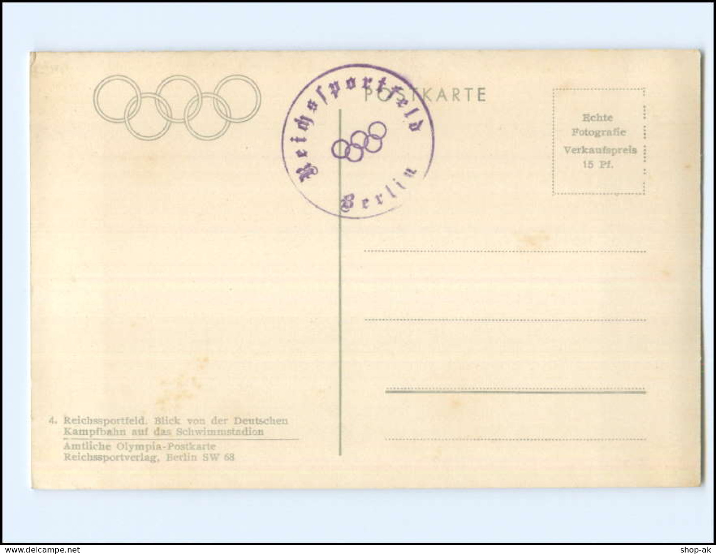 XX16753/ Berlin Reichssportfeld Schwimmstadion Olympiade 1936 Foto AK  - Olympische Spelen