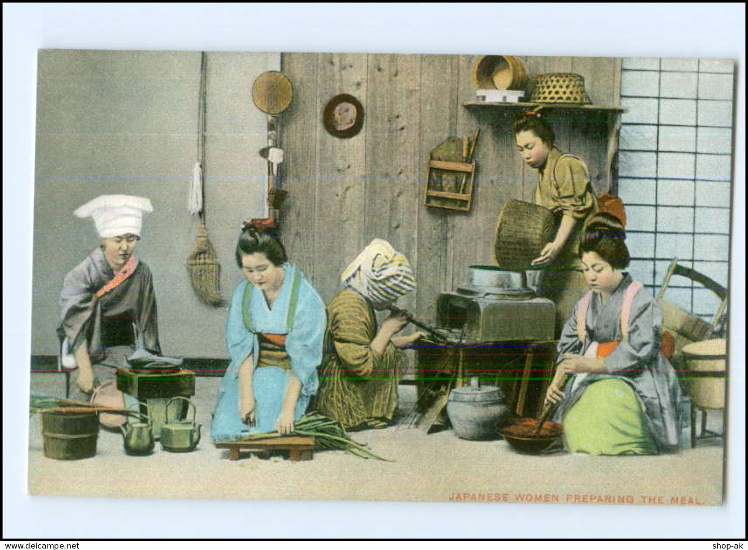MM0142/ Japanese Woman Preparing The Meal   Japan AK Ca.1912 - Andere & Zonder Classificatie