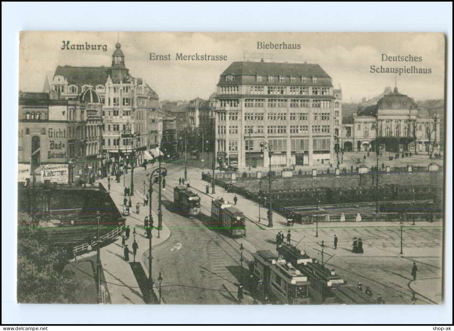 Y20433/ Hamburg St. Georg Ernst Merckstraße Straßenbahn AK Ca.1910 - Mitte
