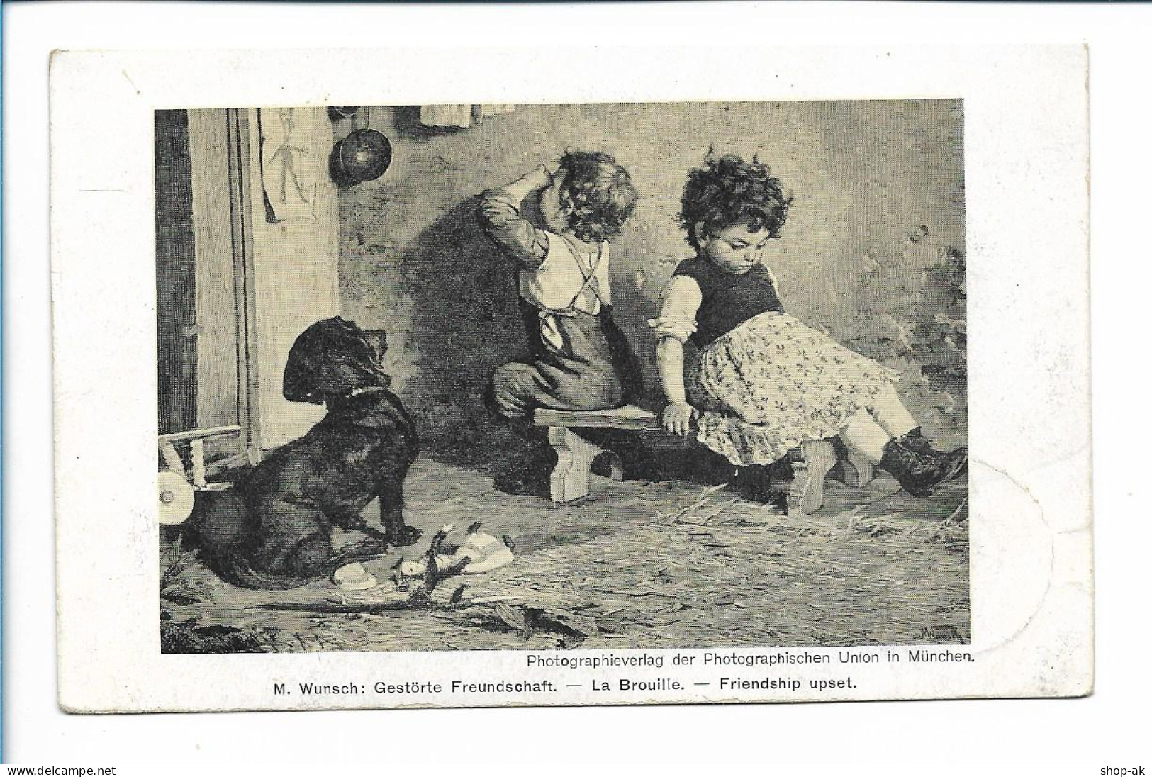XX14795/ Kinder Mit Dackel Hund  Ak Ca.1910 - Dogs