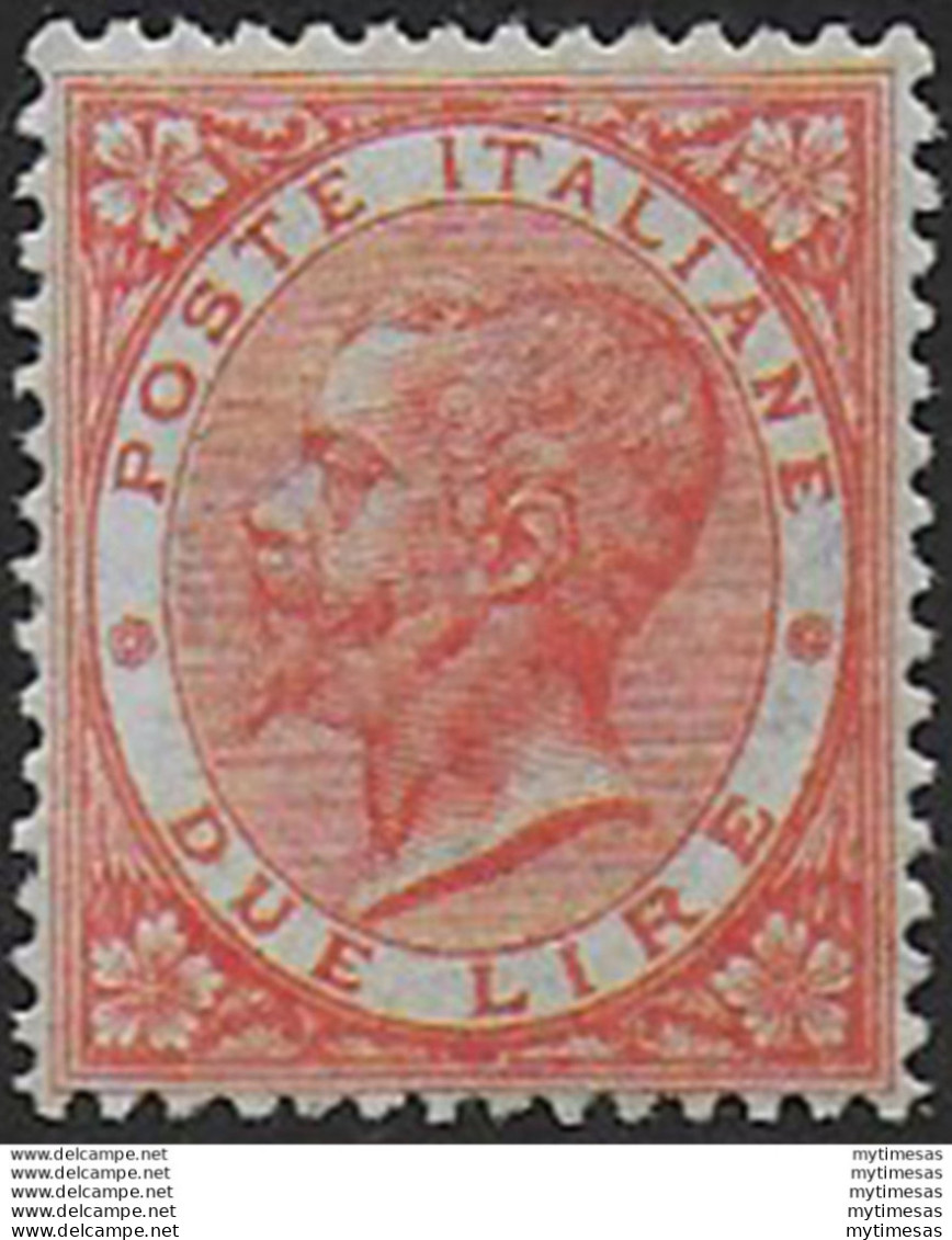 1863-65 Italia VE II Lire 2 Londra Bc MNH Sassone N. L 22 - Andere & Zonder Classificatie