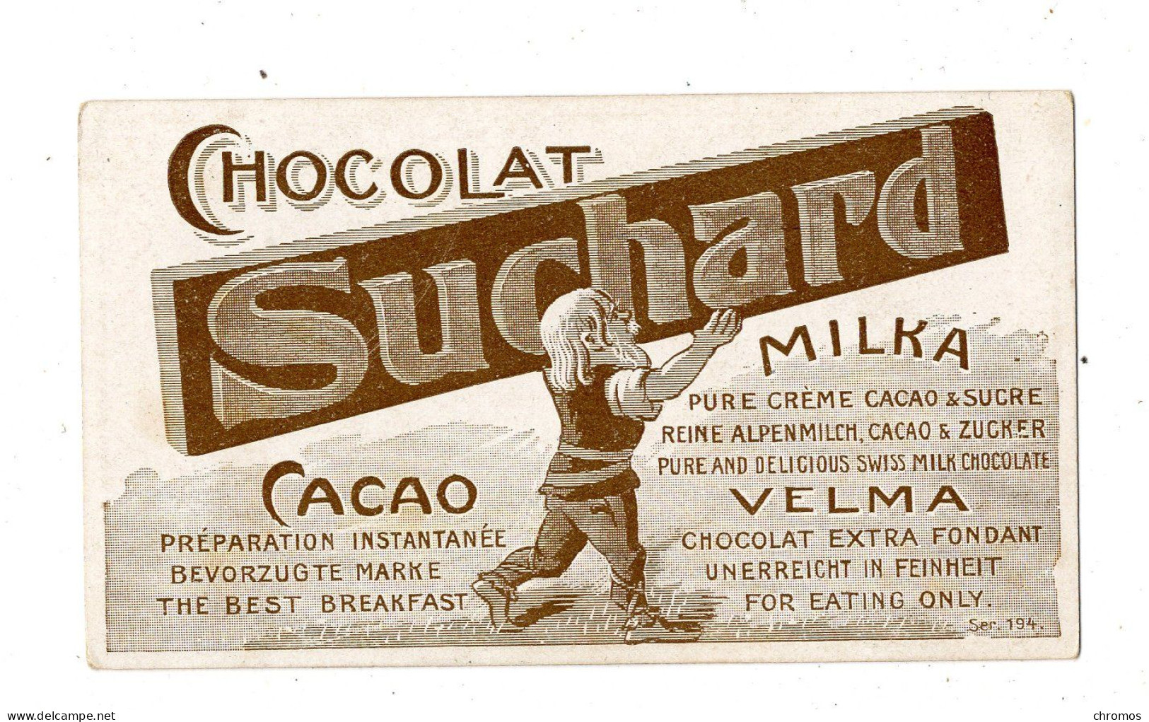 Chromo Chocolat Suchard, S 194 / 9, Serie Fleurs Des Alpes - Suchard