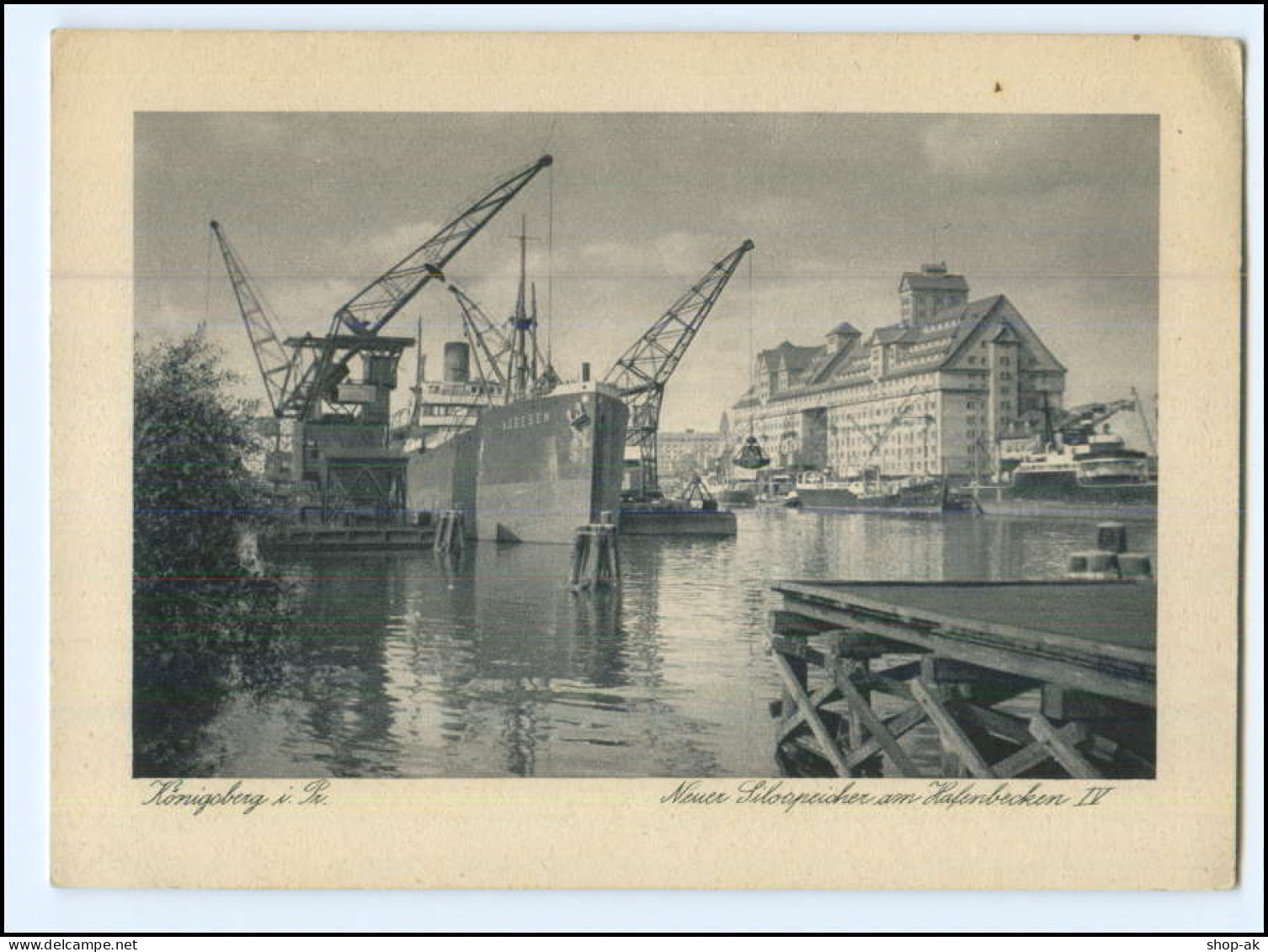 XX00847/ Königsberg Neue Silospeicher  Hafen Schiffe AK Ca.1940 - Ostpreussen