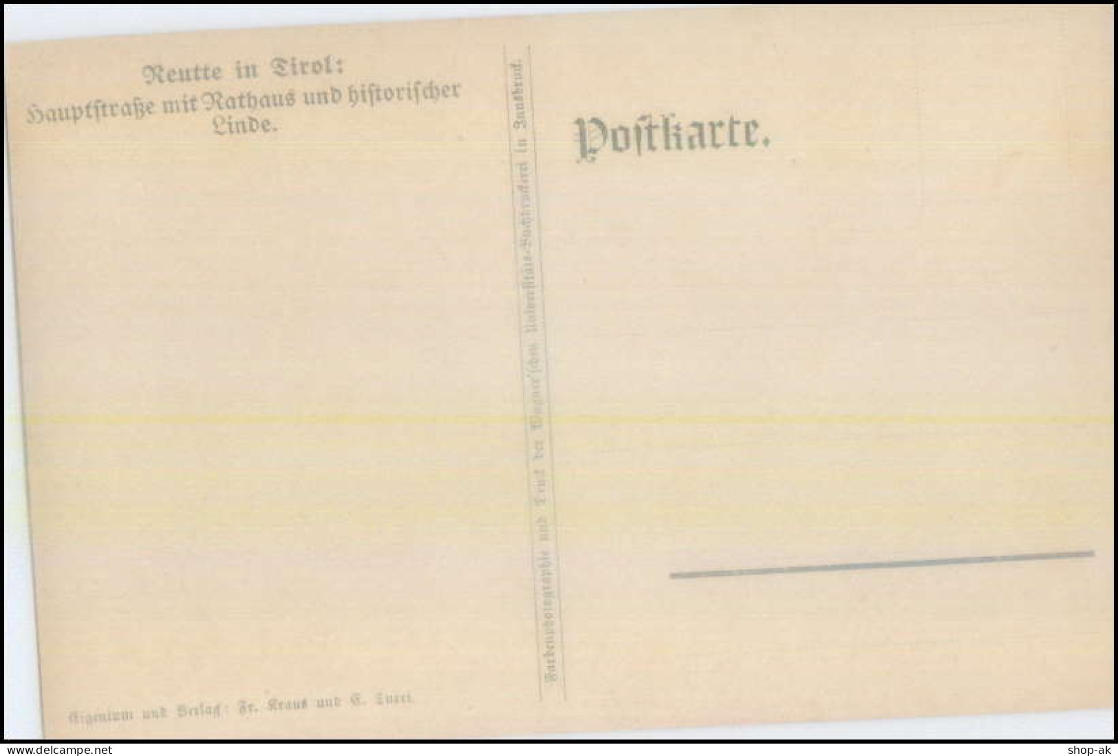 XX00615/ Reutte Tirol Hauptstraße AK Ca.1920 - Sonstige & Ohne Zuordnung