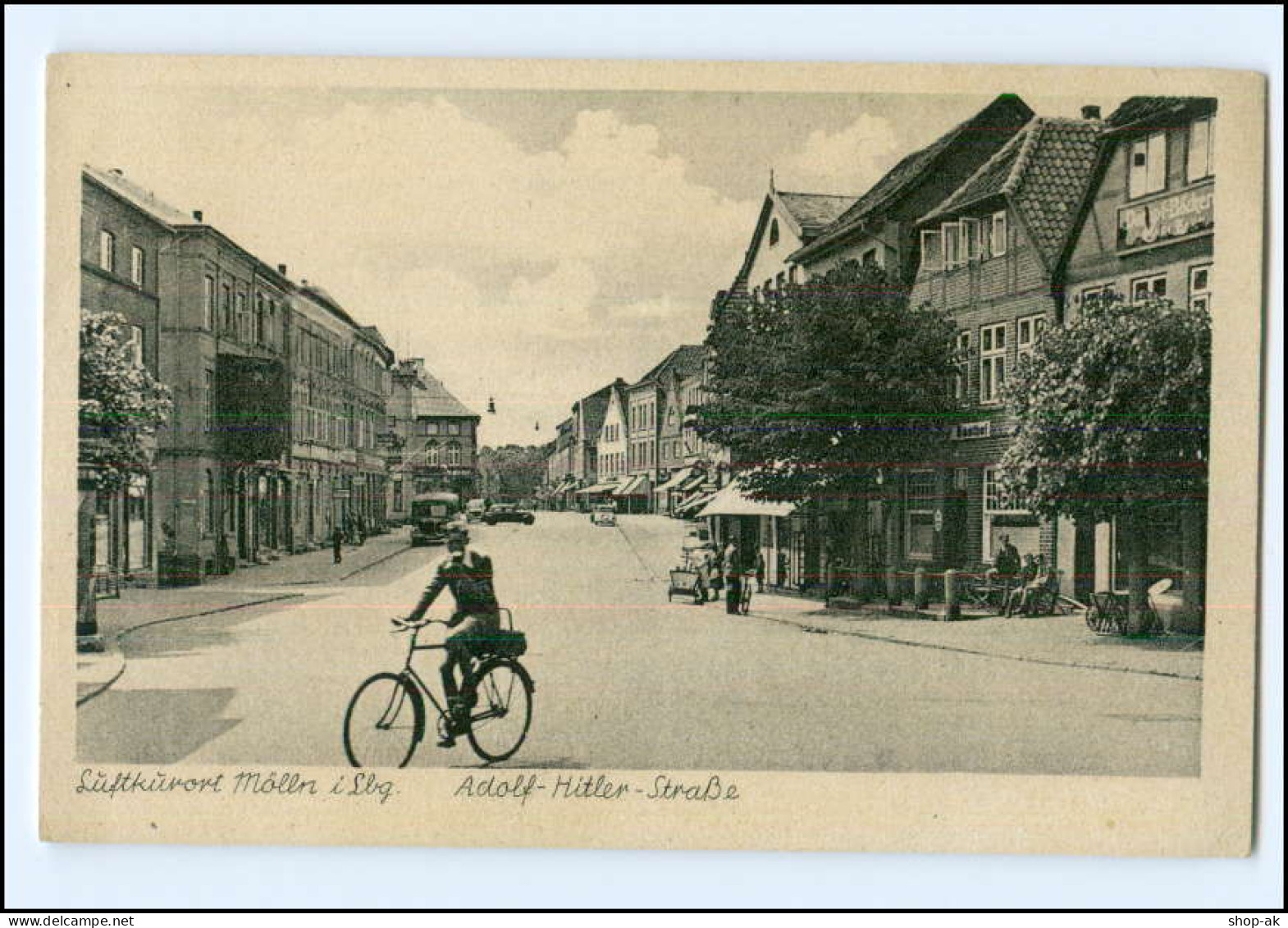 XX00510-2410/ Mölln Adolf-H-Straße   Radfahrer AK Ca.1942 - Other & Unclassified