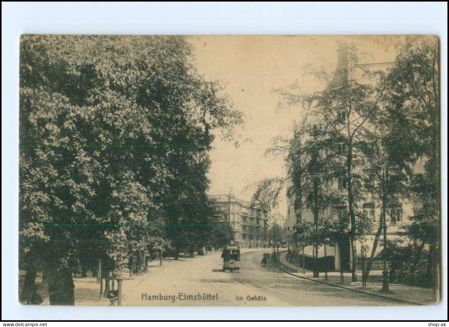 #083/ Hamburg Eimsbüttel Im Gehölz Straßenbahn AK Ca.1912 - Eimsbuettel