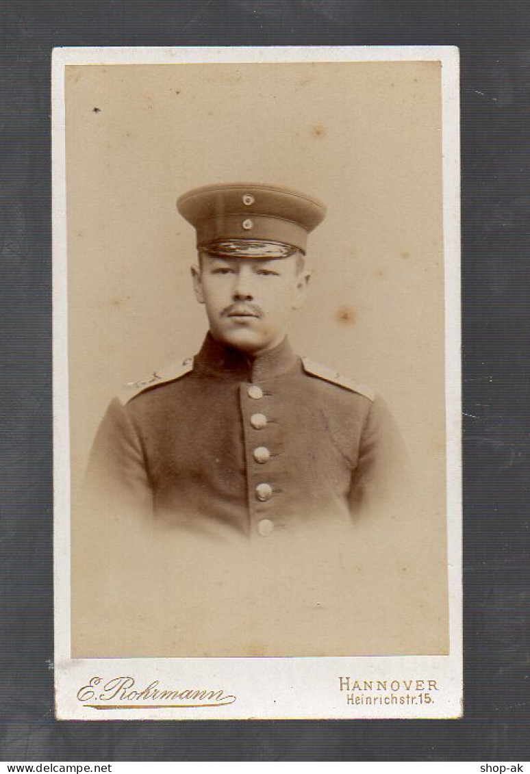 Y9701/ CDV Foto Soldat Militär Atelier Rohrmann, Hannover Ca.1910 - Otros & Sin Clasificación