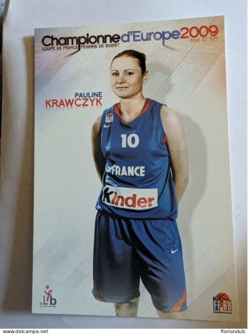 CP  Basket Ball Championne D'Europe 2009 Pauline Krawczyk - Pallacanestro