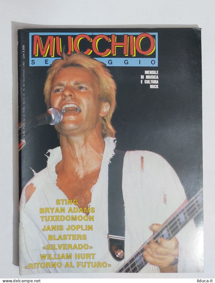 58932 MUCCHIO SELVAGGIO 1985 N. 94 - Sting / Bryan Adams / Ritorno Al Futuro - Musica