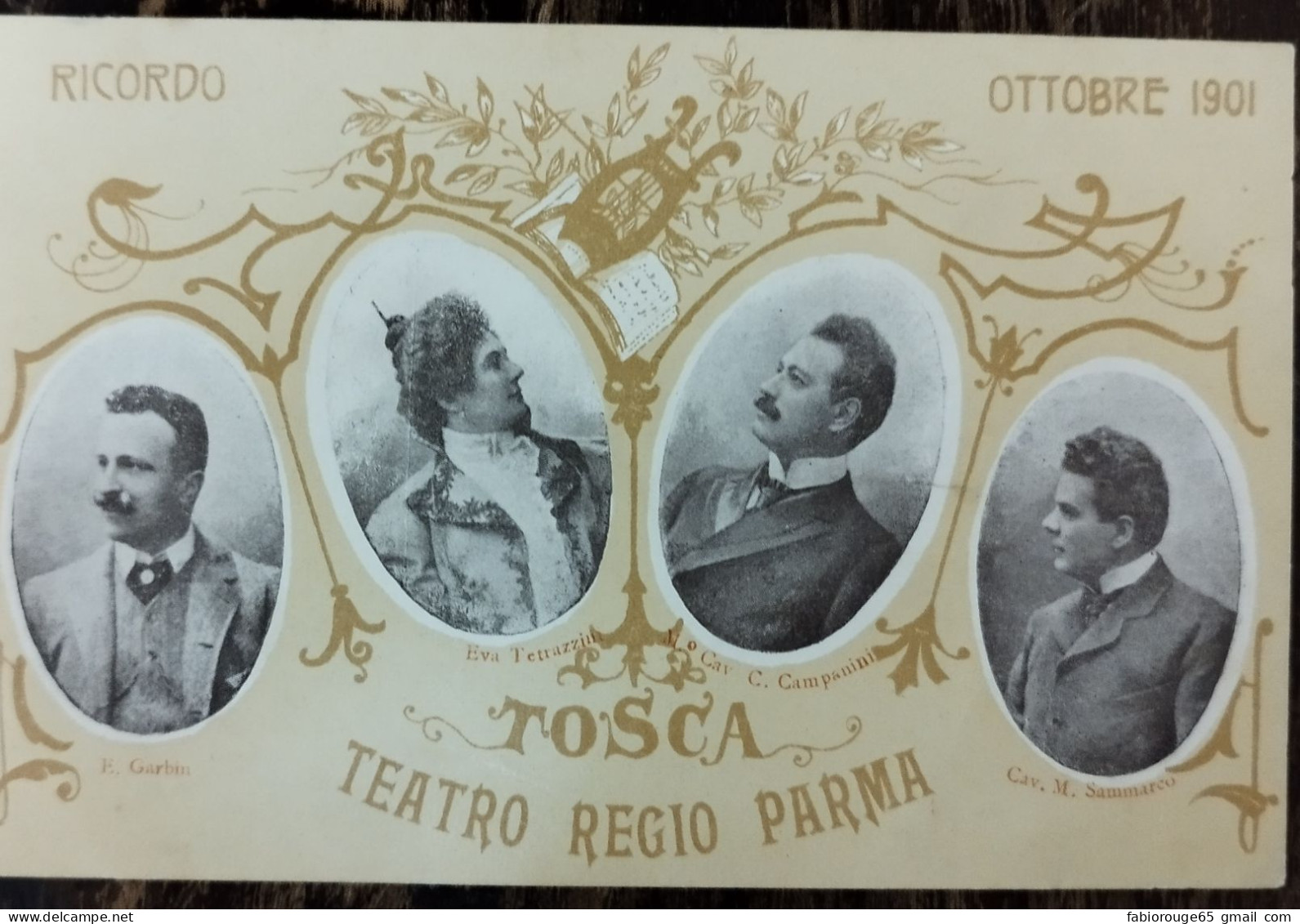 Parma Teatro Regio Ricordo Della Tosca 1901 - Parma