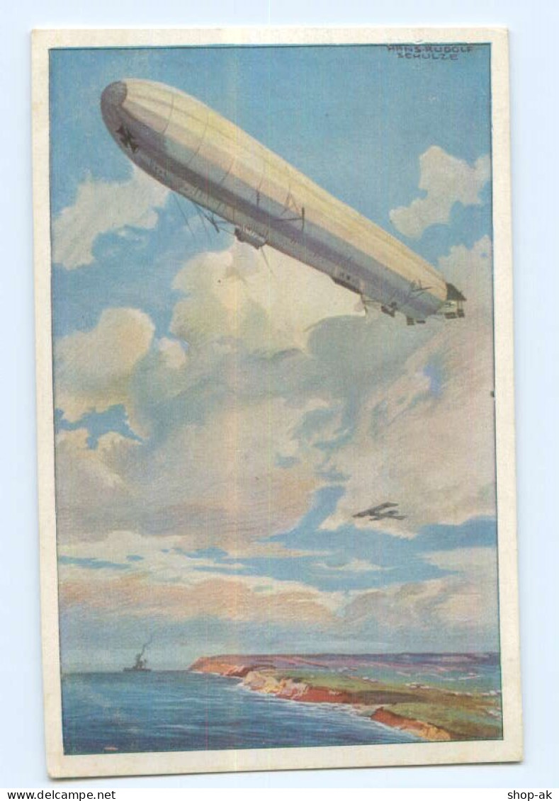 U2637/ Zeppelin Luftschiff  Wacht An Der Dt. Ostseeküste  1. Weltkrieg AK - Dirigibili