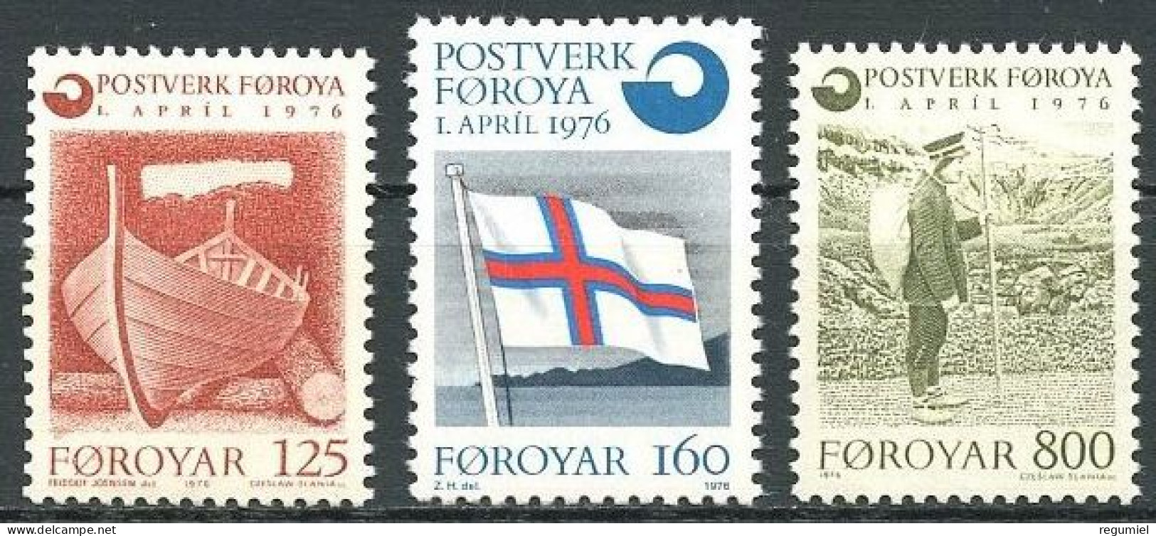 Feroe  15/17 ** MNH. 1976 - Islas Faeroes