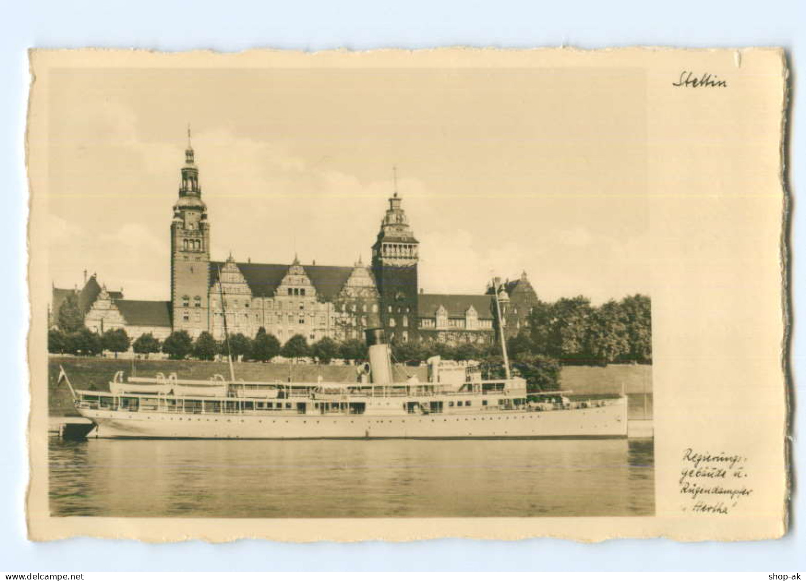 U2553/ Stettin  Rügendampfer Hertha Foto AK 1933 - Pommern