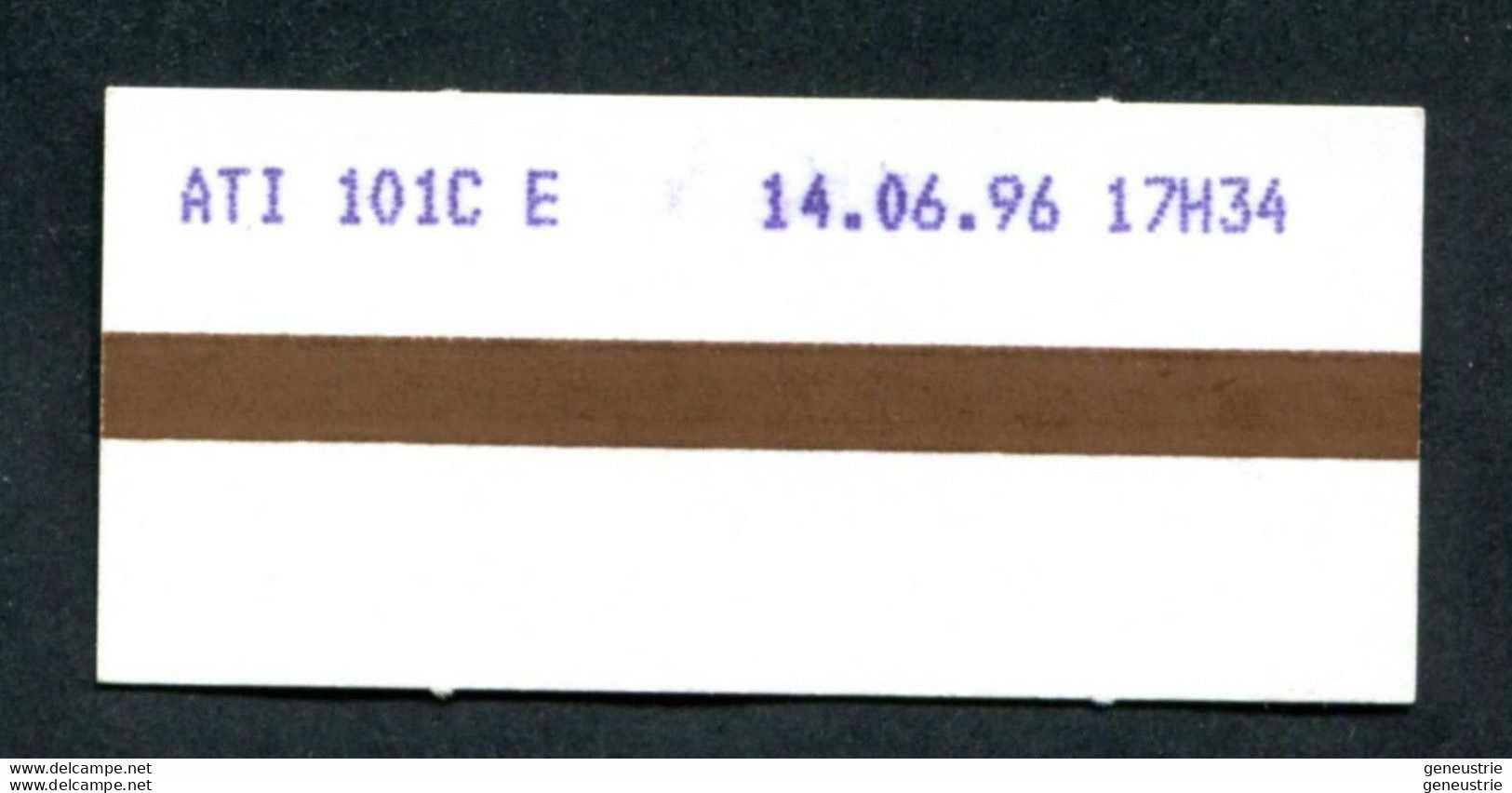 Ticket D'essai De Métro Parisien 1996 - Billet D'essai - RATP SIT (Systèmes D'Information Et Télécommunications) - Europe