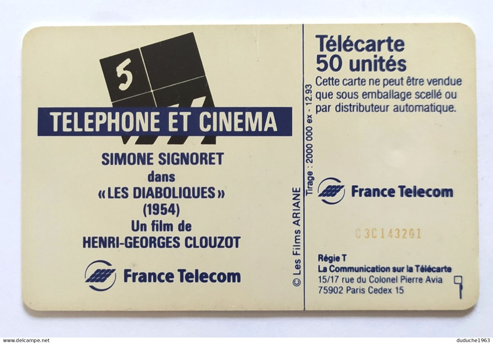 Télécarte France - Téléphone Et Cinéma - Simone Signoret - Ohne Zuordnung