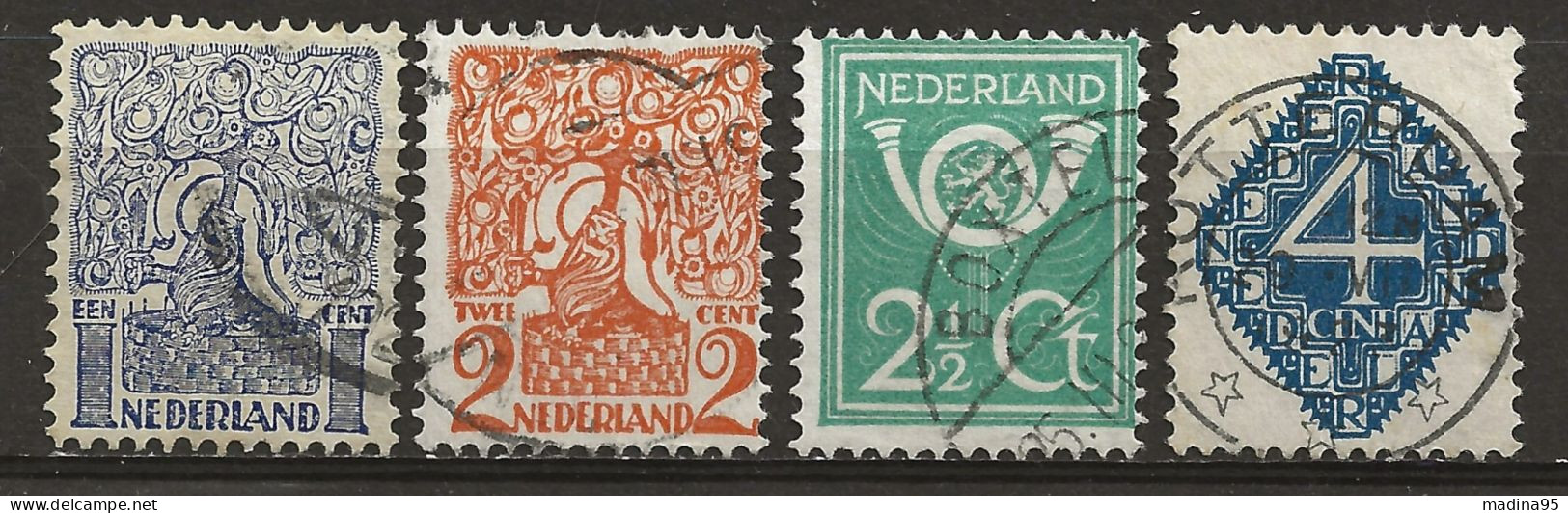 PAYS-BAS: Obl., N° YT 107 à 110, Série, TB - Used Stamps