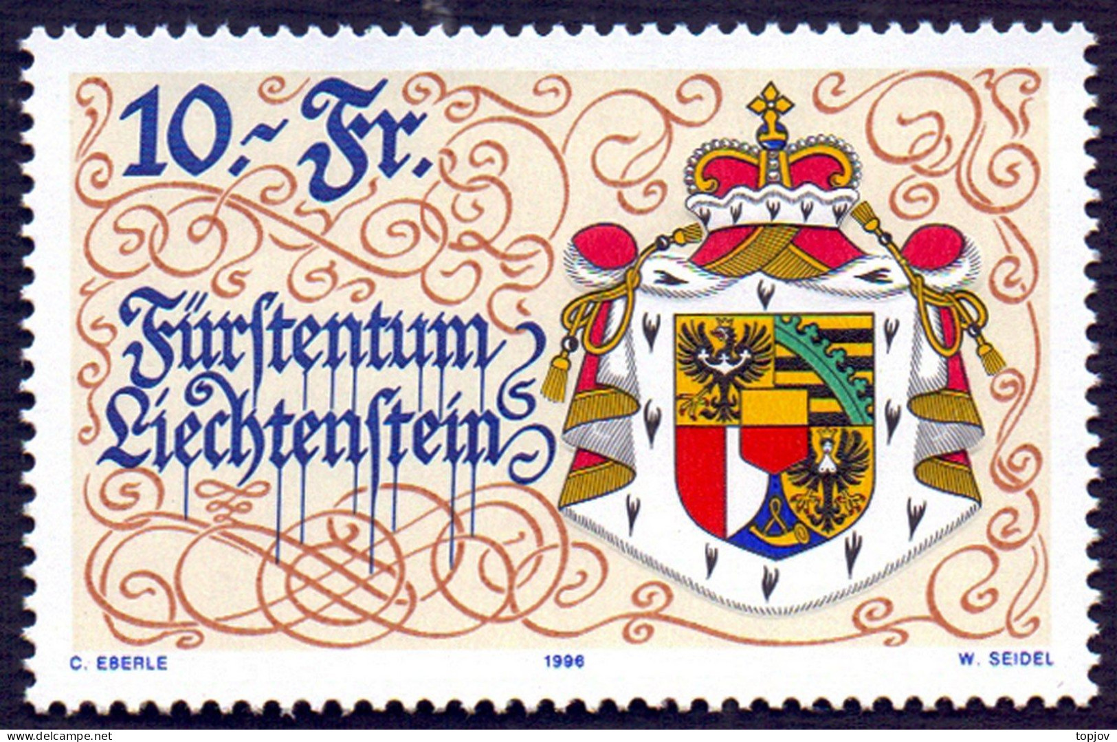 LIECHTENSTEIN - COAT OF ARMS - **MNH - 1996 - Stamps