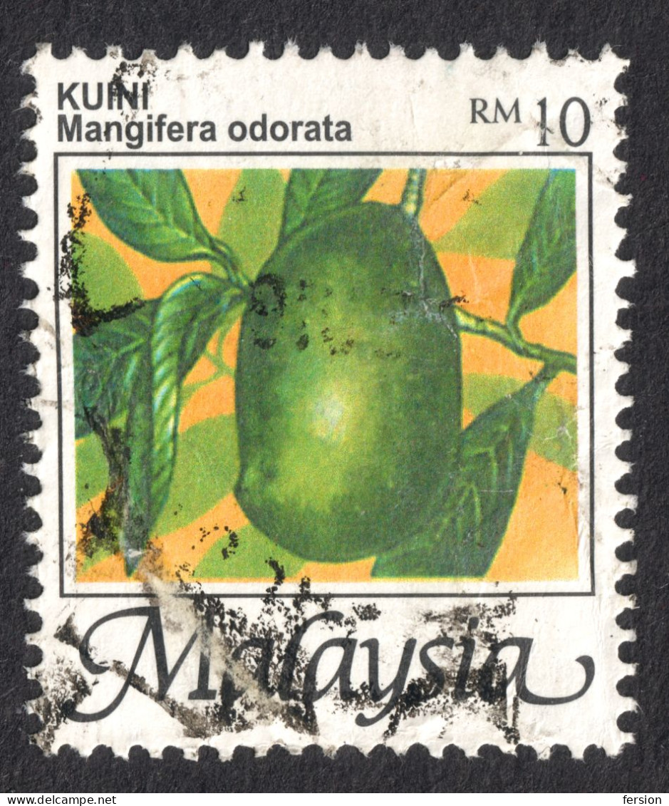 Malaysia TROPICAL FRUIT MANGO 1986 - Mangifera Odorata - KUINI Fruit - Malaysia - Used - Frutas