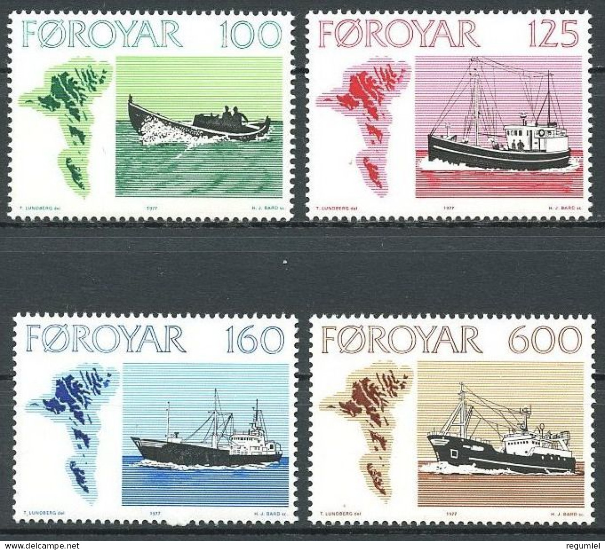 Feroe  18/21 ** MNH. 1977 - Féroé (Iles)