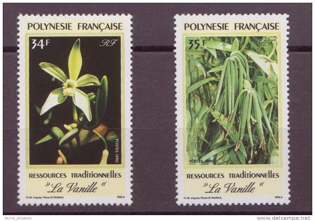 Polynésie - YT N° 350 Et 351 ** - Neuf Sans Charnière - 1990 - Ongebruikt
