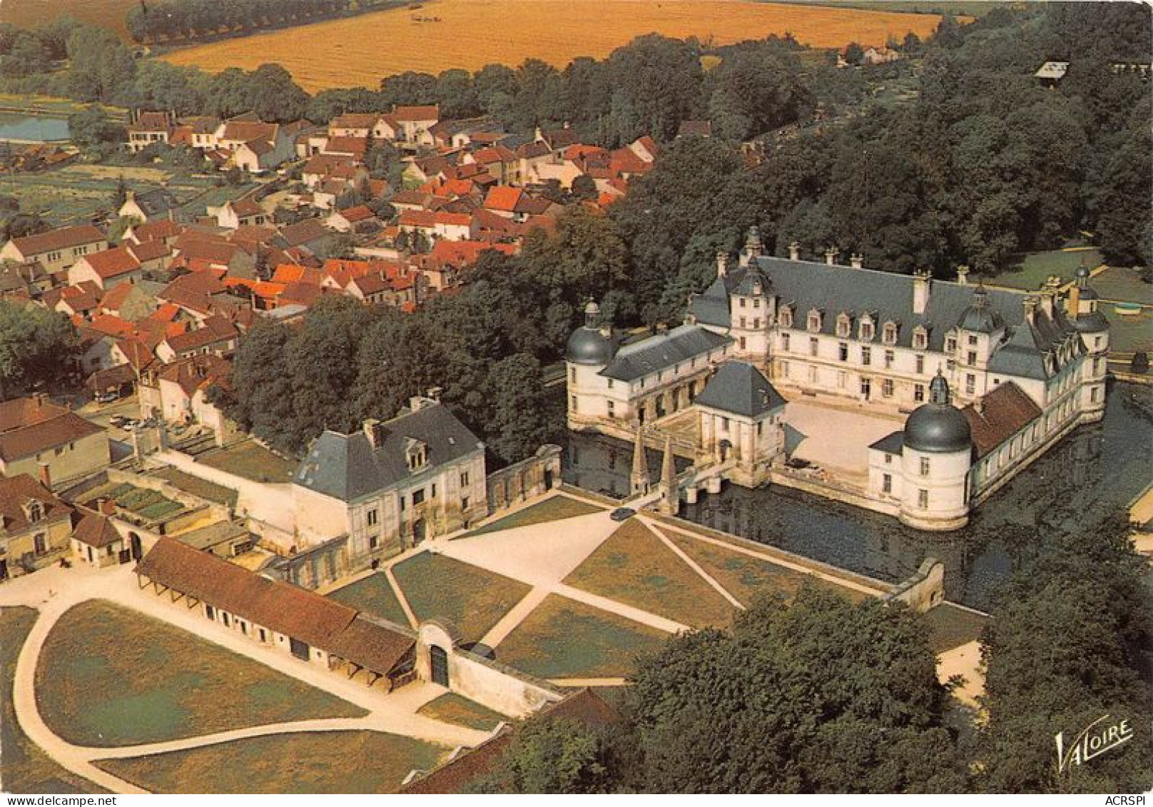 TANLAY Vue Aerienne Du Chateau A Gauche La Ville 20(scan Recto-verso) MA1713 - Tanlay