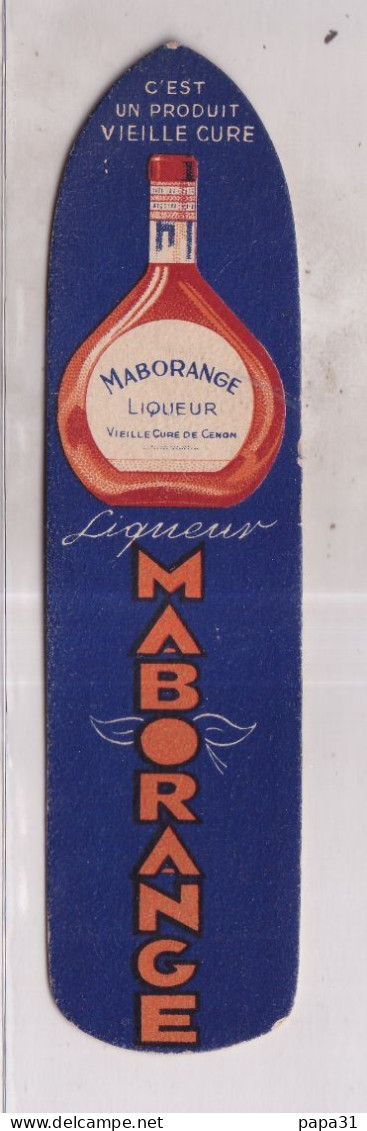 MARQUE PAGE -  Pub  Liqueur Veille Curte  Et Liqueur MABORANGE (recto /verso) - Segnalibri