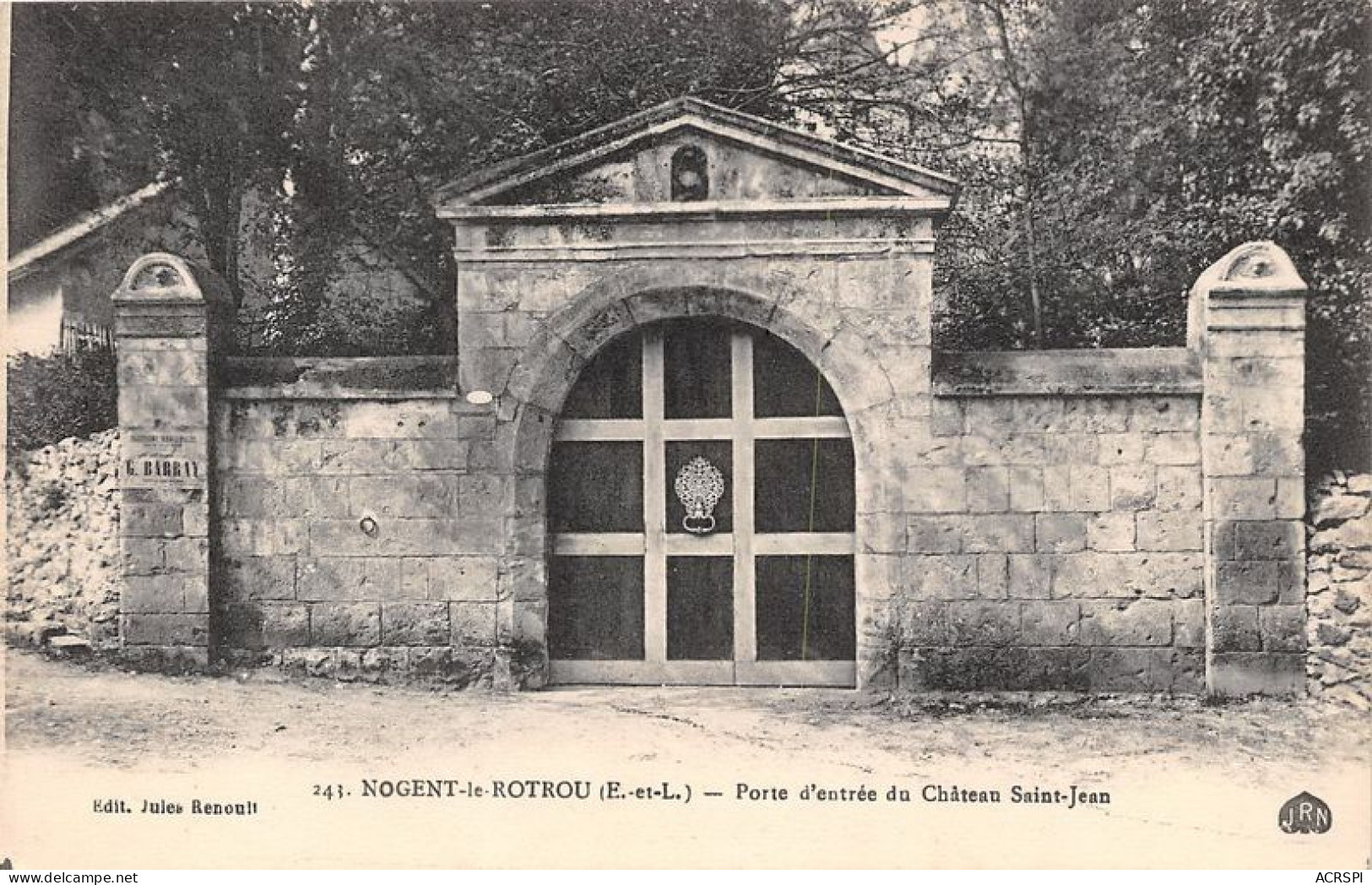 NOGENT LE ROTROU Porte D Entree Du Chateau Saint Jean 6(scan Recto-verso) MA1708 - Nogent Le Rotrou