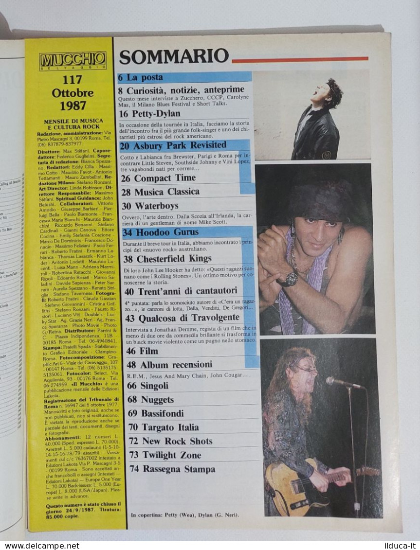 58943 MUCCHIO SELVAGGIO 1987 N. 117 - Petty Dylan / Hoodoo Gurus / Zucchero - Musique