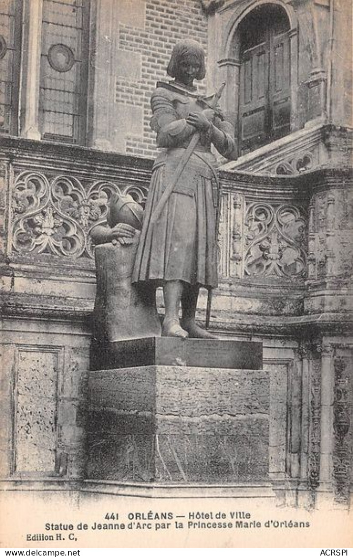 ORLEANS Hotel De Ville Statue De Jeanne D Arc Par La Princesse Marie D Orlean 11(scan Recto-verso) MA1729 - Orleans