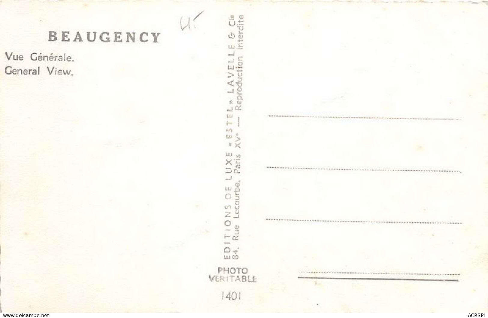 BEAUGENCY Vue Generale 17(scan Recto-verso) MA1729 - Beaugency