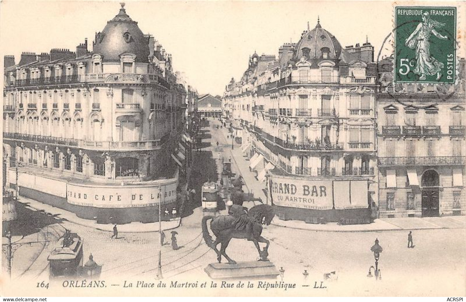 ORLEANS La Place Du Martroi Et La Rue De La Republique 24(scan Recto-verso) MA1729 - Orleans