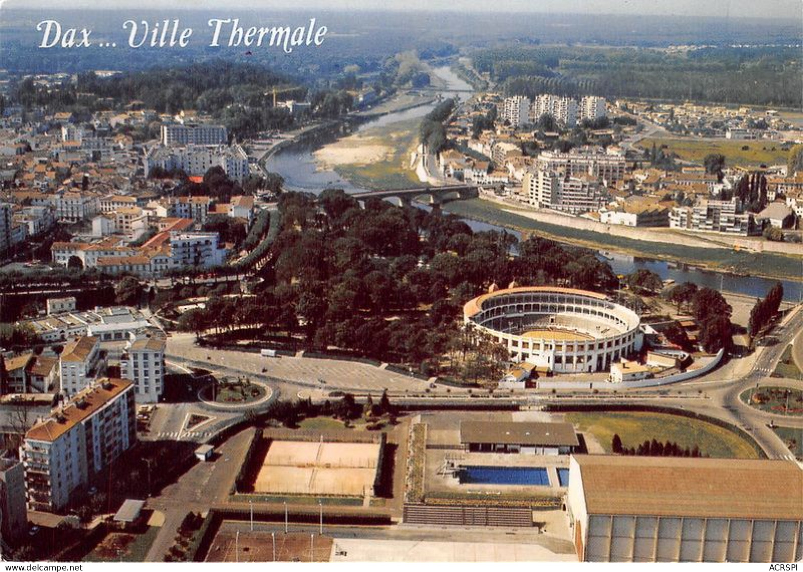 DAX Ville Thermale Vue Panoramique De La Ville Sur Les Bords De L Adour 17(scan Recto-verso) MA1760 - Dax