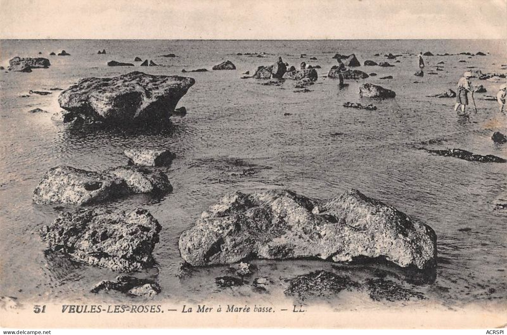 VEULES LES ROSES La Mer A Maree Basse 9(scan Recto-verso) MA1759 - Veules Les Roses