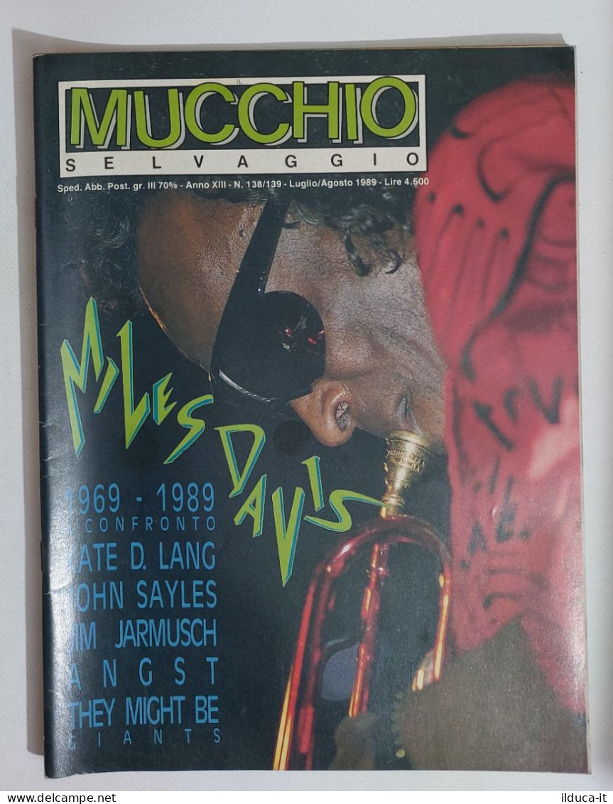 58944 MUCCHIO SELVAGGIO 1989 N. 138/139 - Kaet D. Lang / Miles Davis / Angst - Musica