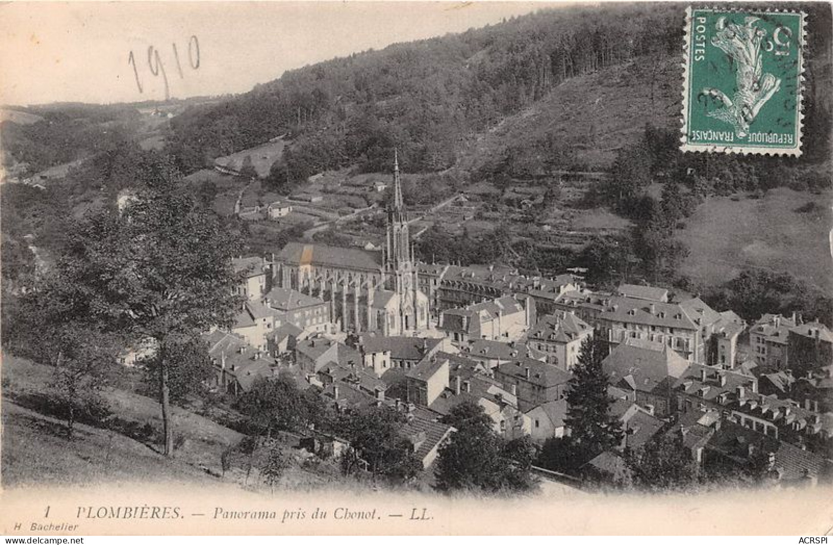 PLOMBIERES 1panorama Pris Du Chonot 6(scan Recto-verso) MA1750 - Plombieres Les Bains