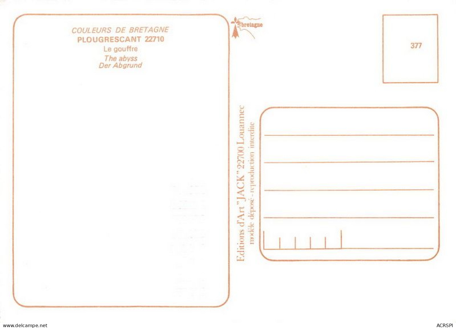 PLOUGRESCANT Le Gouffre 30(scan Recto-verso) MA1747 - Plougrescant