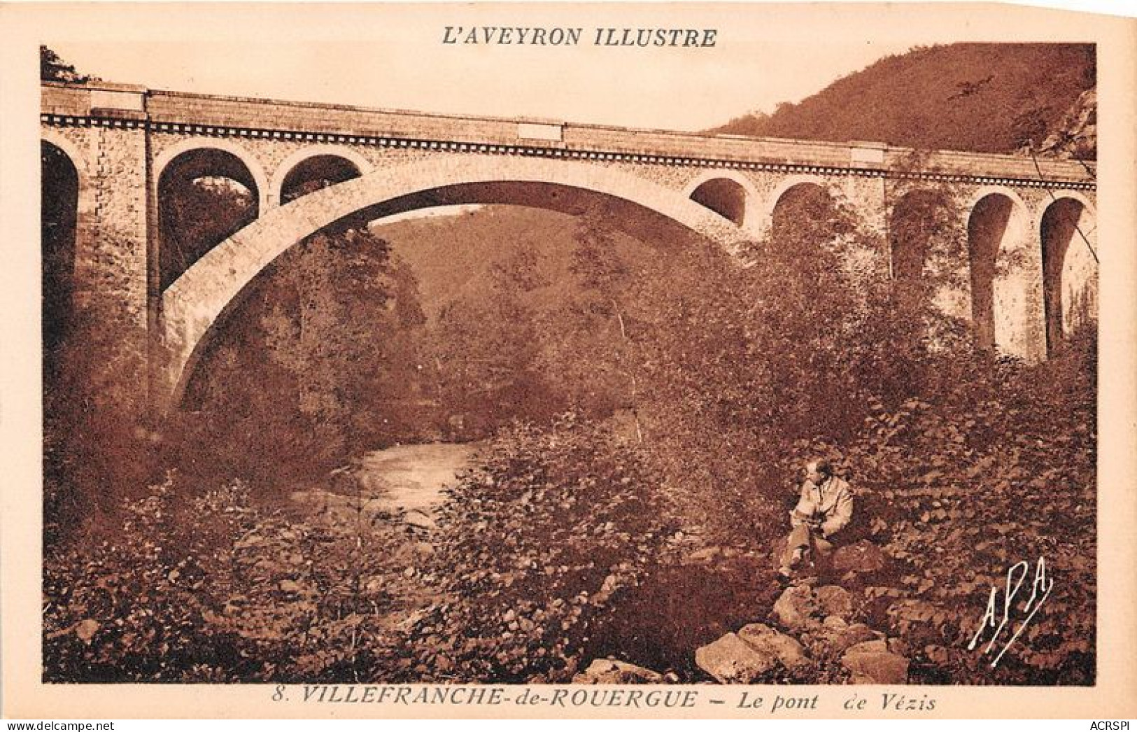 VILLEFRANCHE DE ROUERGUE Le Pont De Vezis 8(scan Recto-verso) MA1746 - Villefranche De Rouergue