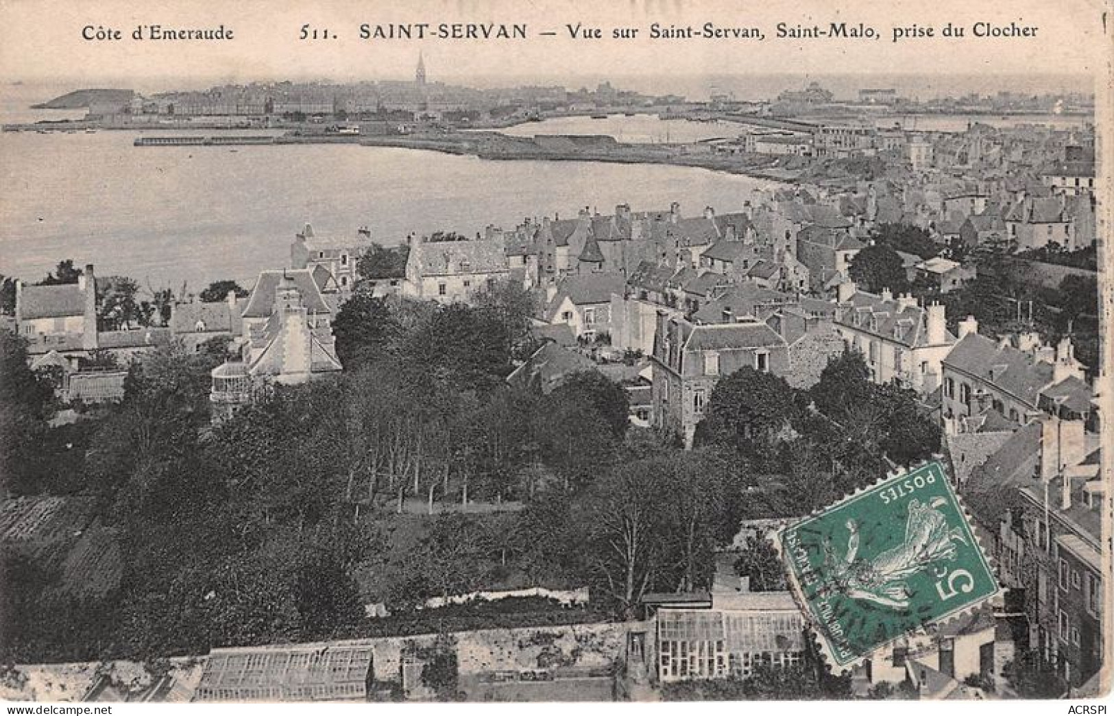 SAINT SERVAN Vue Sur Saint Servan Saint Malo Prise Du Clocher 29(scan Recto-verso) MA1742 - Saint Servan