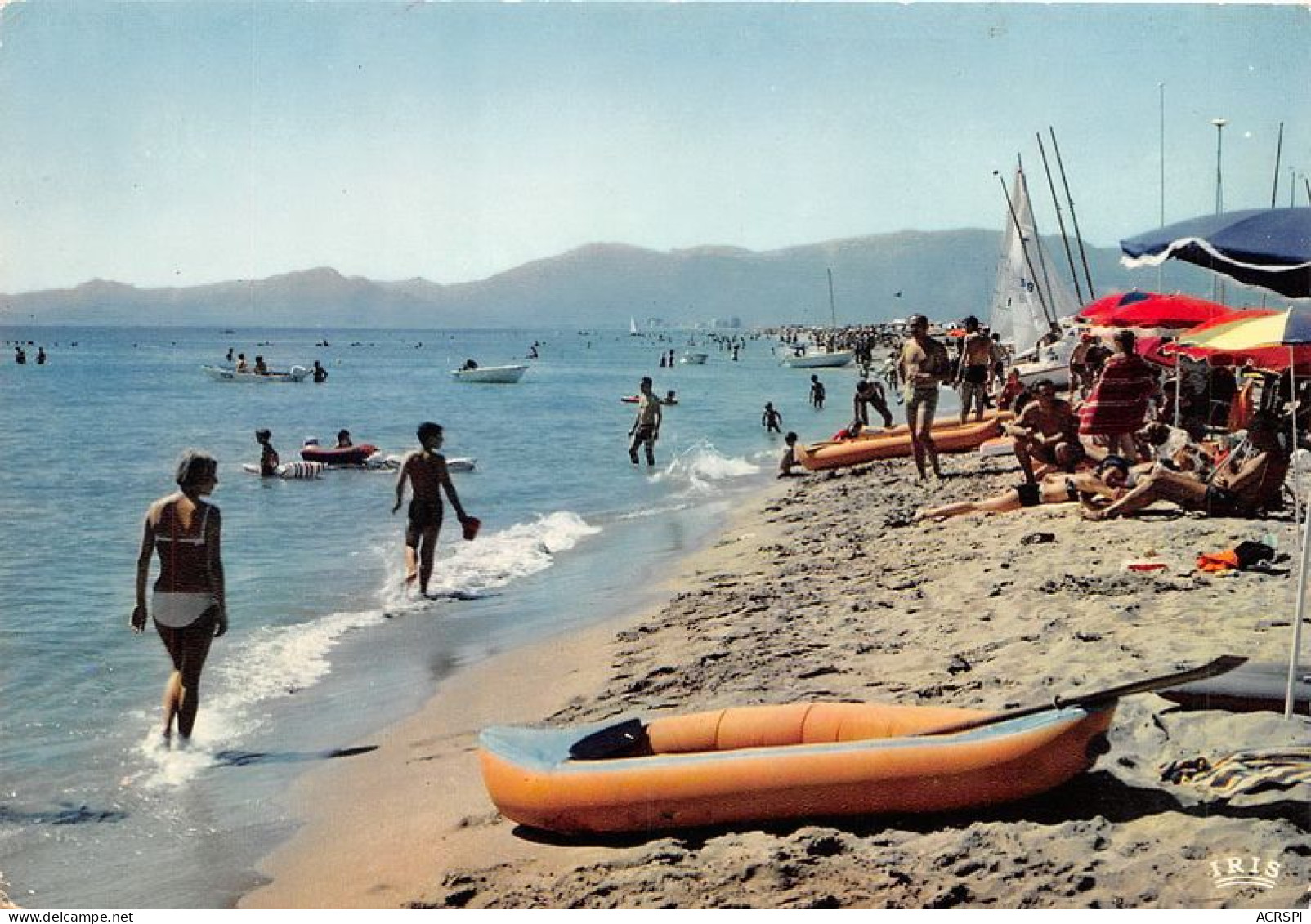 CANET PLAGE Plage Radieuse La Plage Au Fond La Chaine Des Alberes 24(scan Recto-verso) MA1780 - Canet Plage