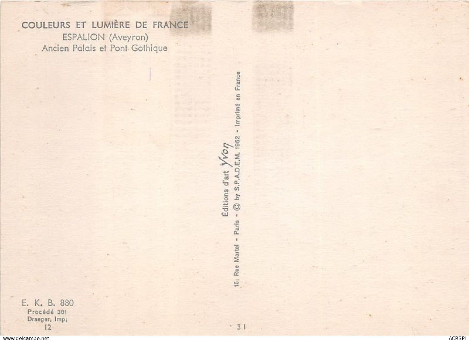 ESPALION Ancien Palais Et Pont Gothique 31(scan Recto-verso) MA1773 - Espalion