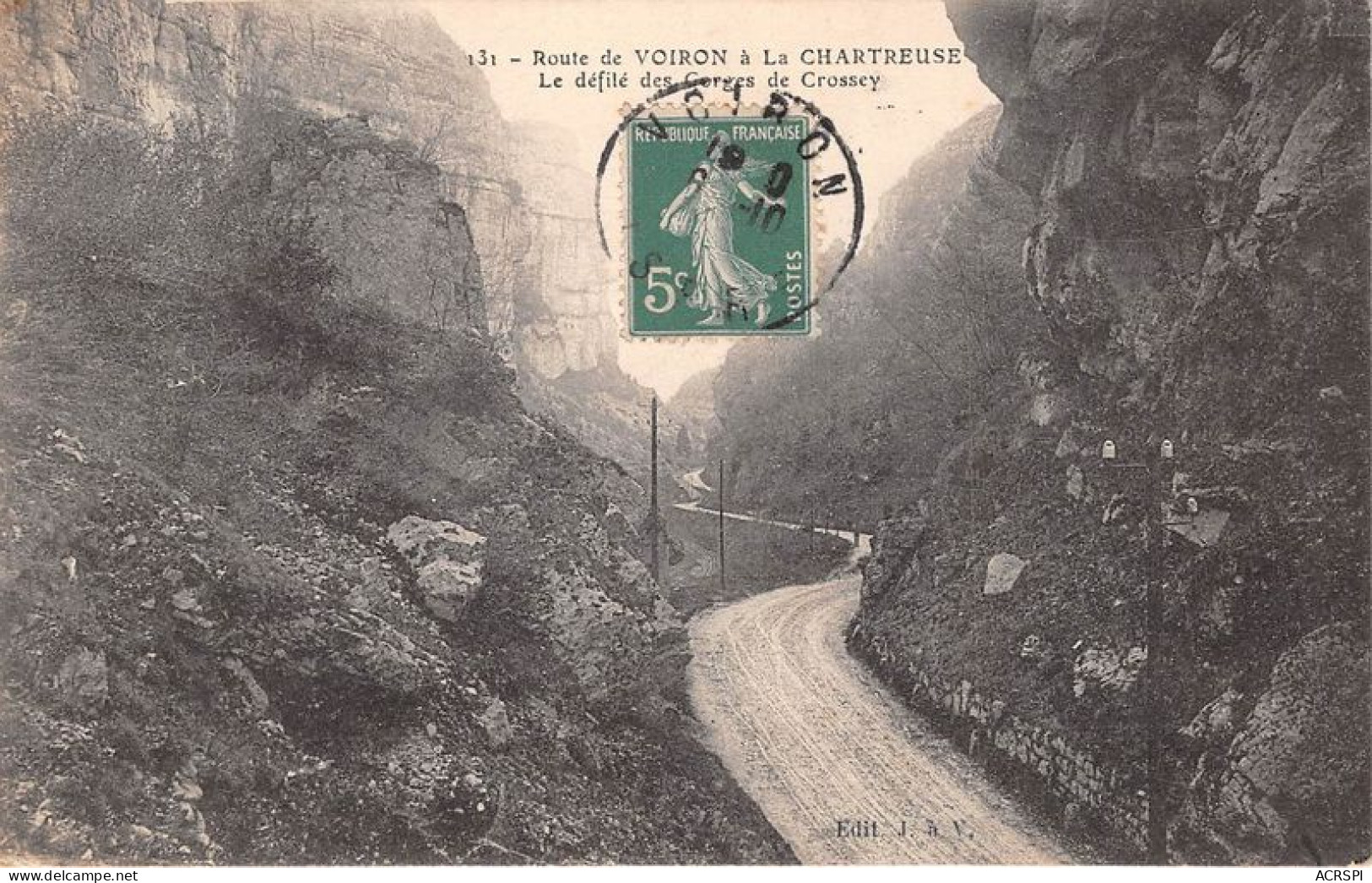 Route De VOIRON A La Chartreuse Le Defile Des Gorges De Crossey 20(scan Recto-verso) MA1769 - Voiron