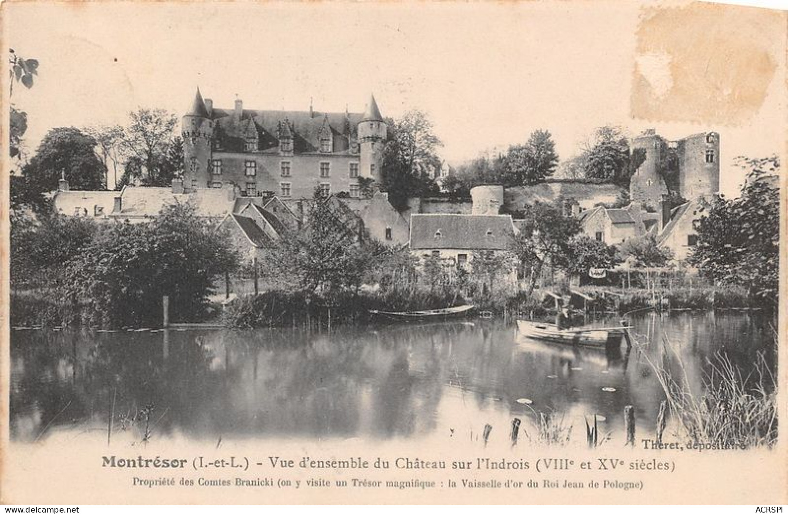 MONTRESOR Vue D Ensemble Du Chateau Sur L Indrois 2(scan Recto-verso) MA1768 - Montrésor