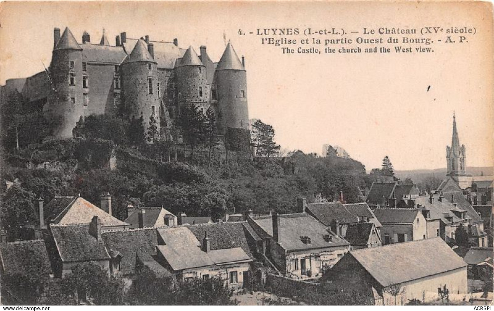 LUYNES Le Chateau L Eglise Et La Partie Ouest Du Bourg 5(scan Recto-verso) MA1768 - Luynes