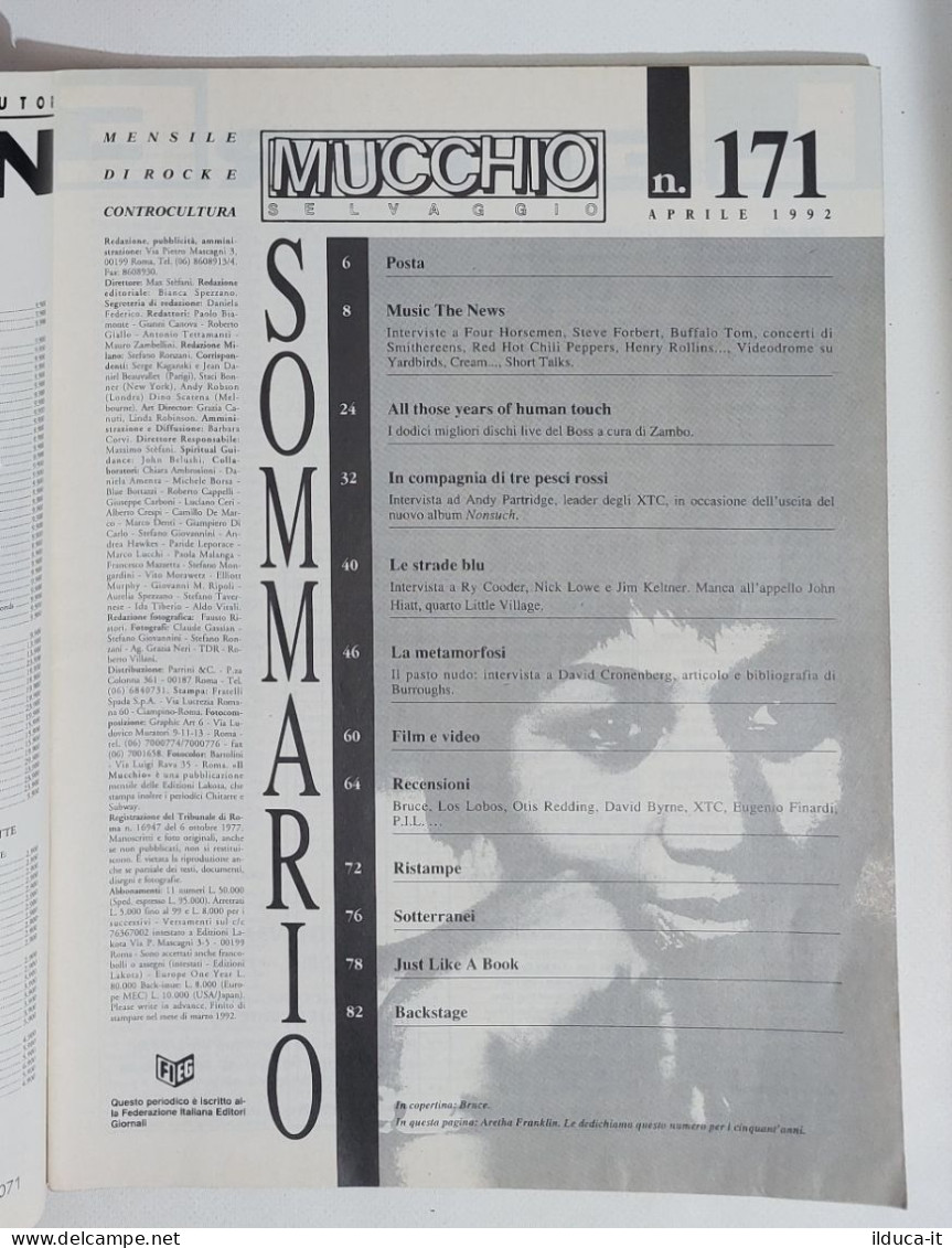 58946 MUCCHIO SELVAGGIO 1992 N 171 - Bruce Springsteen / Buffalo Tom / Ry Cooder - Musica