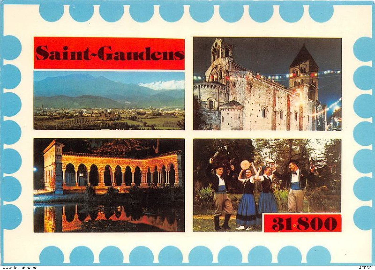 SAINT GAUDENS Vue Generale Le Cloitre La Collegiale 1(scan Recto-verso) MA1791 - Saint Gaudens