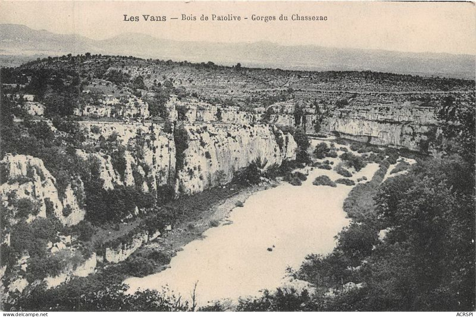 LES VANS Bois De Paiolive Gorges Du Chassezac 9(scan Recto-verso) MA1786 - Les Vans