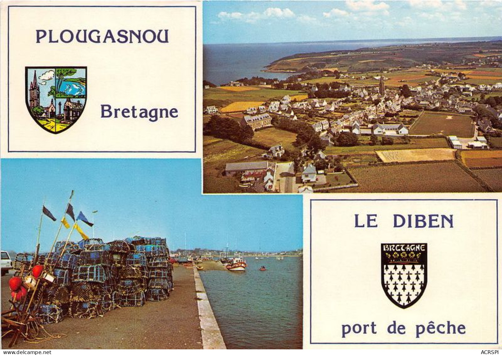 PLOUGASNOU Vue Generale Le Diben Le Port 25(scan Recto-verso) MA1785 - Plougasnou