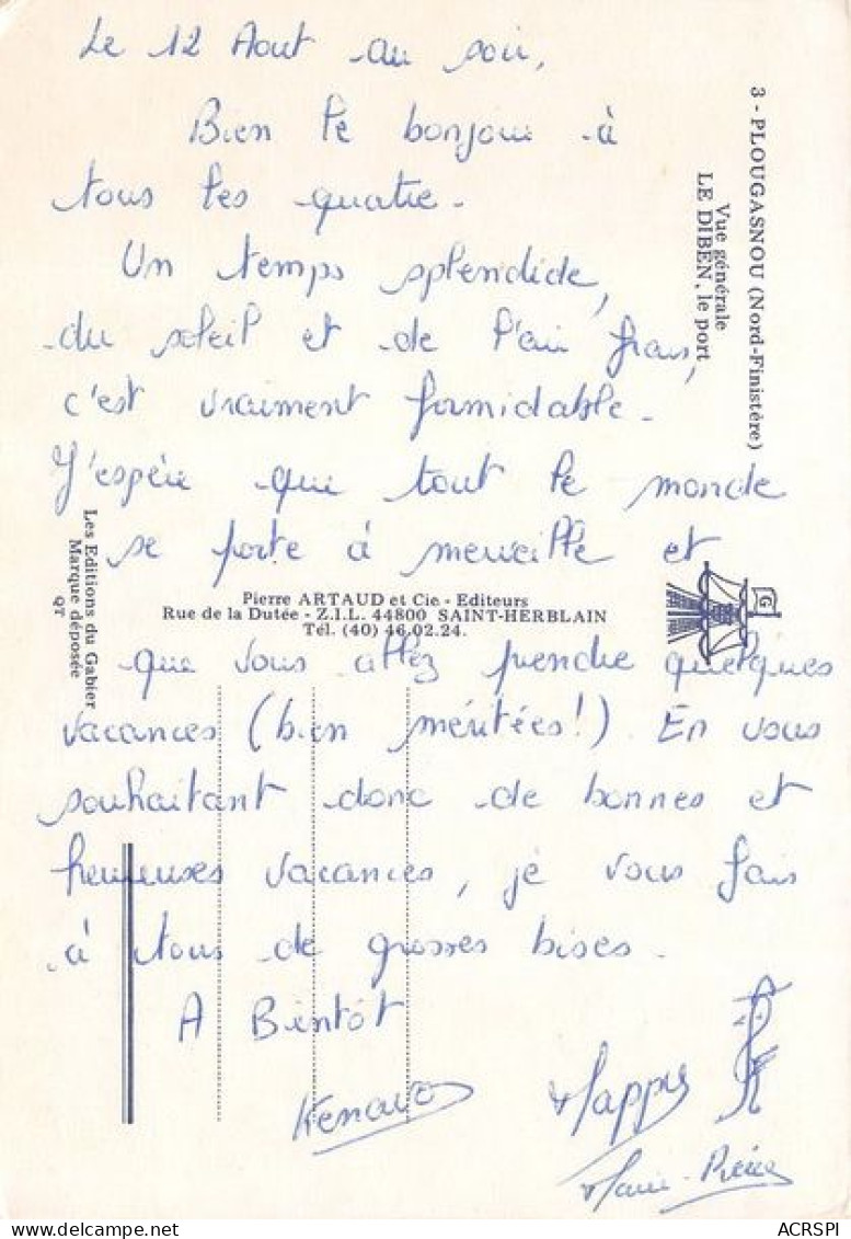 PLOUGASNOU Vue Generale Le Diben Le Port 25(scan Recto-verso) MA1785 - Plougasnou