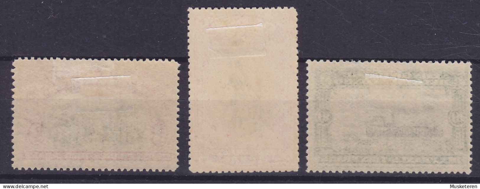 Belgian Congo 1910 Mi. 22-24, 3 Fr. Dorf, 5 Fr. Bangala-Häuptling, 10 Fr. Raddampfer 'Deliverance', MH* (2 Scans) - Nuovi
